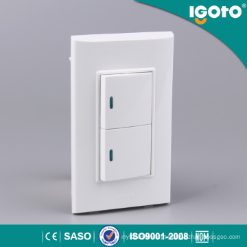 Igoto B513 Interruptor de luz de parede de 2-Gang Touch para Smart Home System